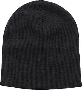 Zimní čepice, RPET polyester, černá - ekologické reklamní předměty