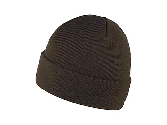 ZOBAR Dvojitě pletená zimní čepice, unisex, armádní zelená - zimní čepice s vlastním potiskem