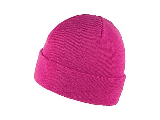 ZOBAR Dvojitě pletená zimní čepice, unisex, růžová