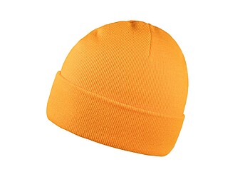 ZOBAR Dvojito pletená zimná čiapka, unisex, svetlo oranžová