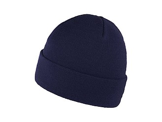 ZOBAR Dvojito pletená zimná čiapka, unisex, tm. modrá
