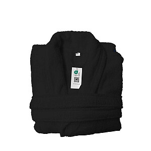 Župan OLIMA TERRY BATHROBE, vel. XS/S, černá
