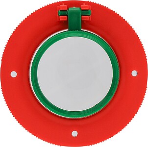 Zvětšovací nádoba se dvěma vestavěnými čočkami, světle zelená