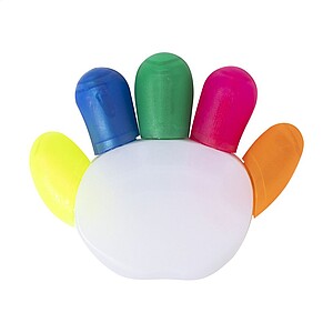 Zvýrazňovač ve tvaru ruky, 5 barev